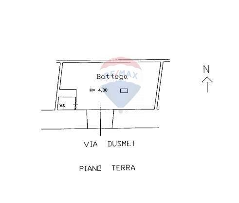 Pianta 2D - Negozio Via Cardinale Benedetto Giuseppe Dusmet
 
15, Catania - planimetria 1