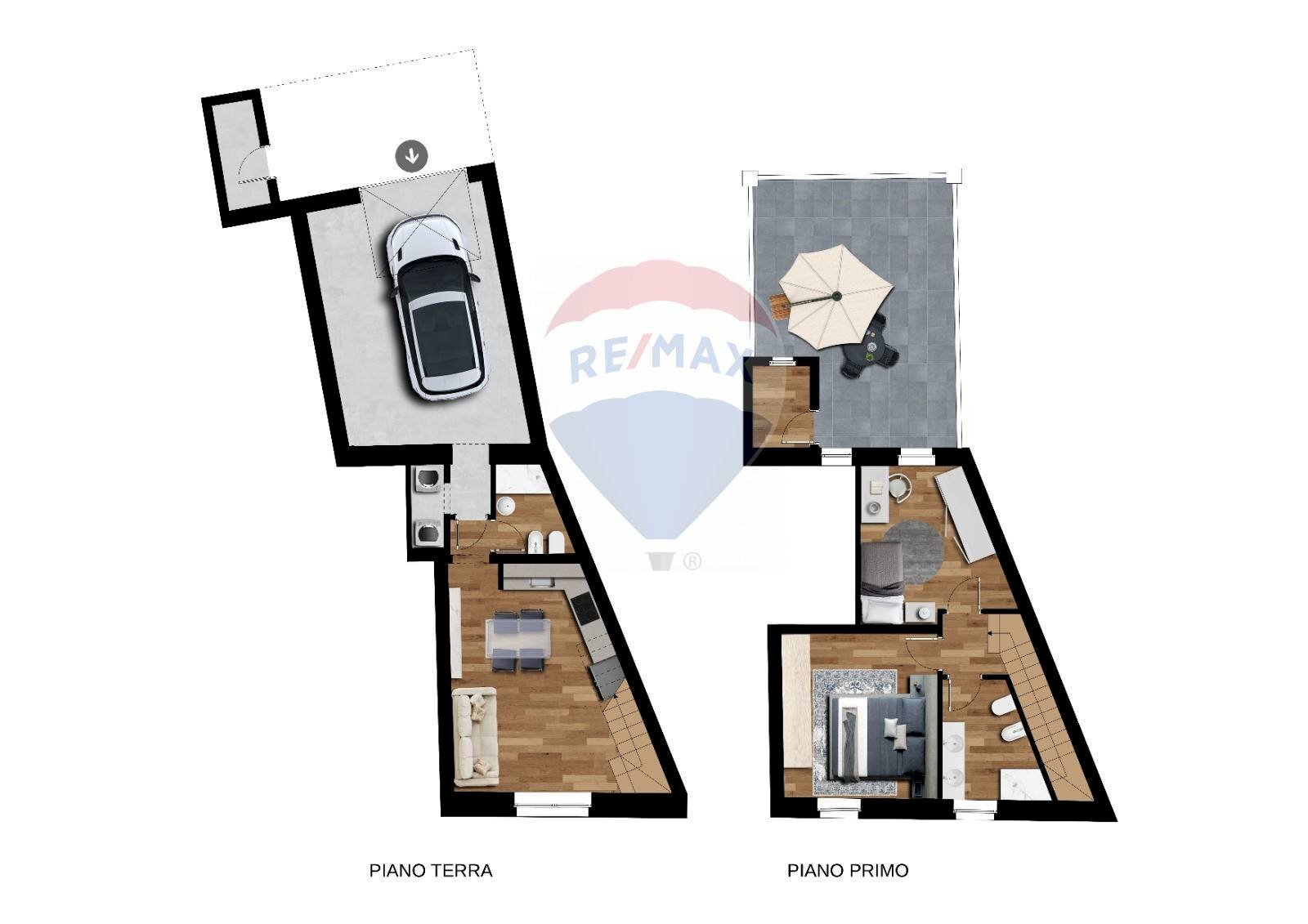 Pianta 3D - Two-room apartment Via Giuseppe Mazzini
 
35, Jesi - photo 2