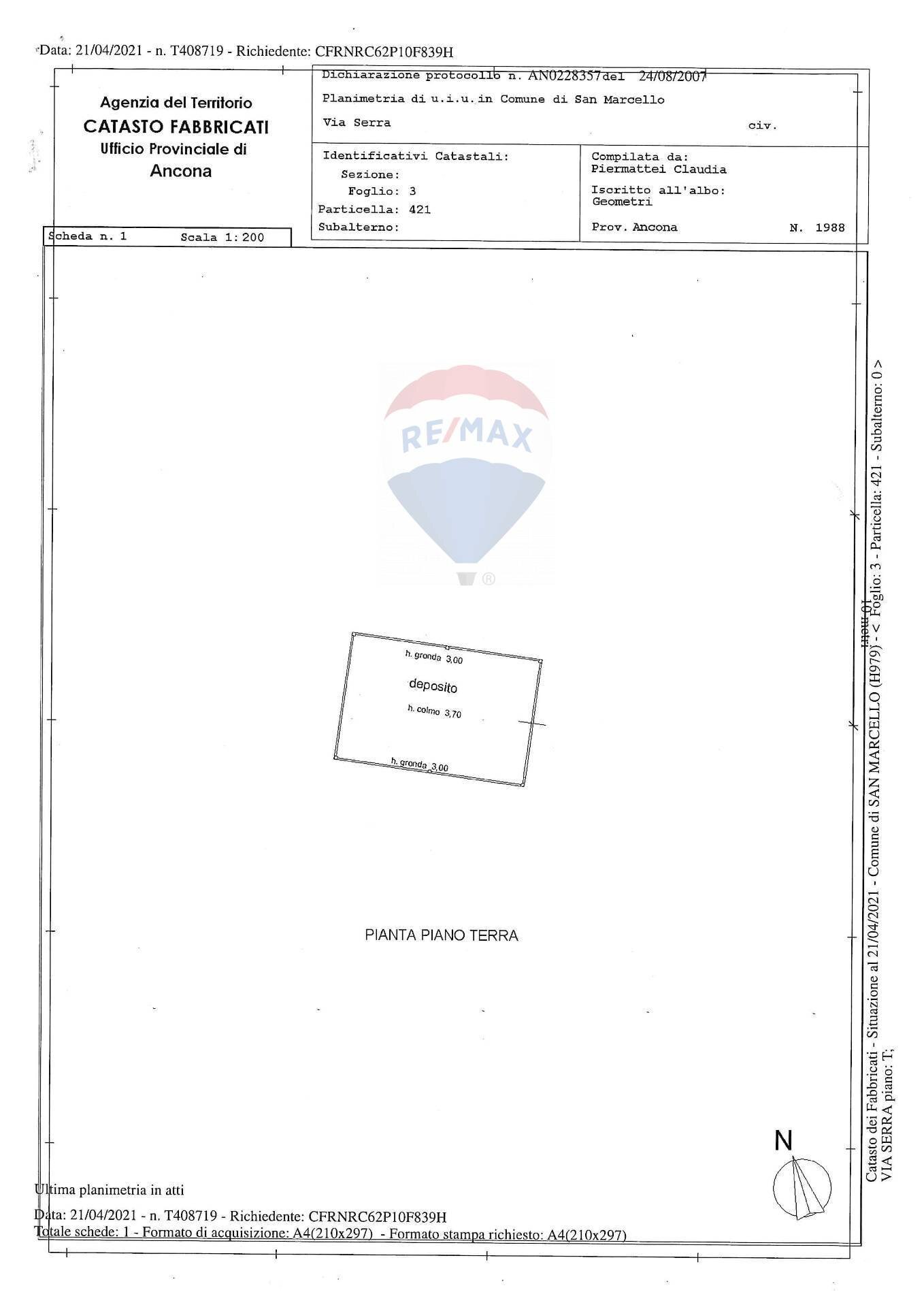 Pianta 2D - Rustico via Serra
 
9, San Marcello - planimetria 1
