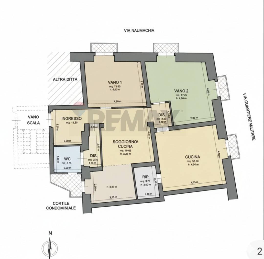 Pianta 2D - Trilocale Via Naumachia
 
119, Catania - planimetria 1