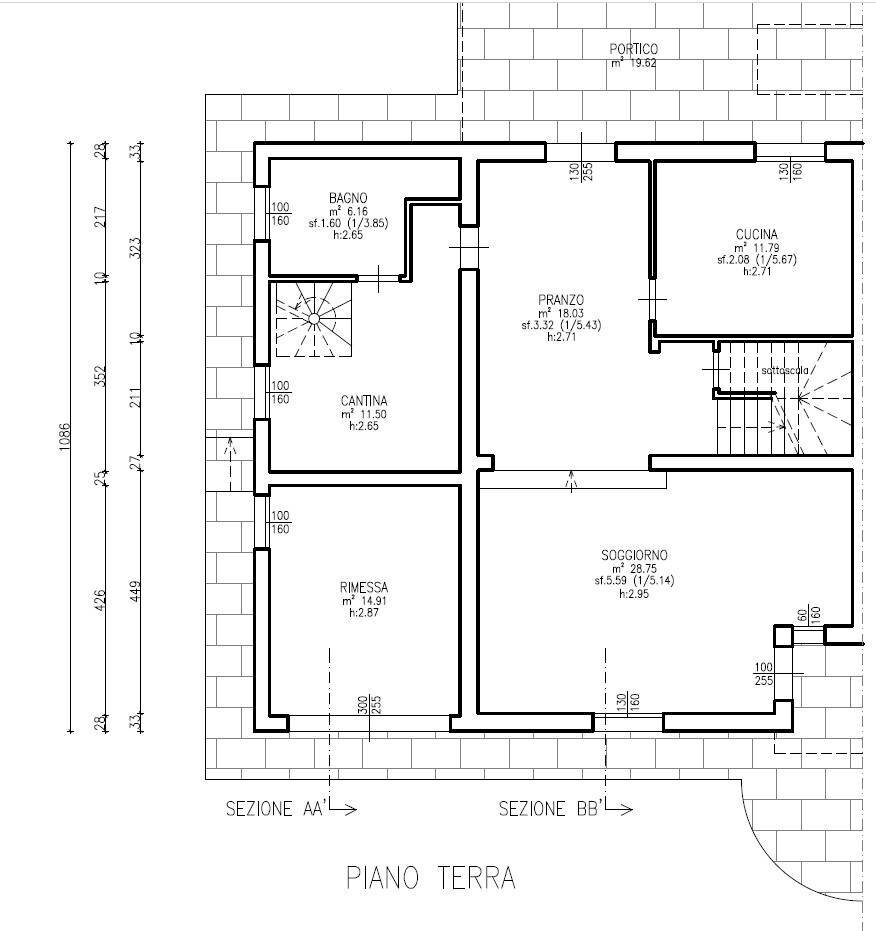 Foto 41 - Casa semi indipendente Medolla - planimetria 1
