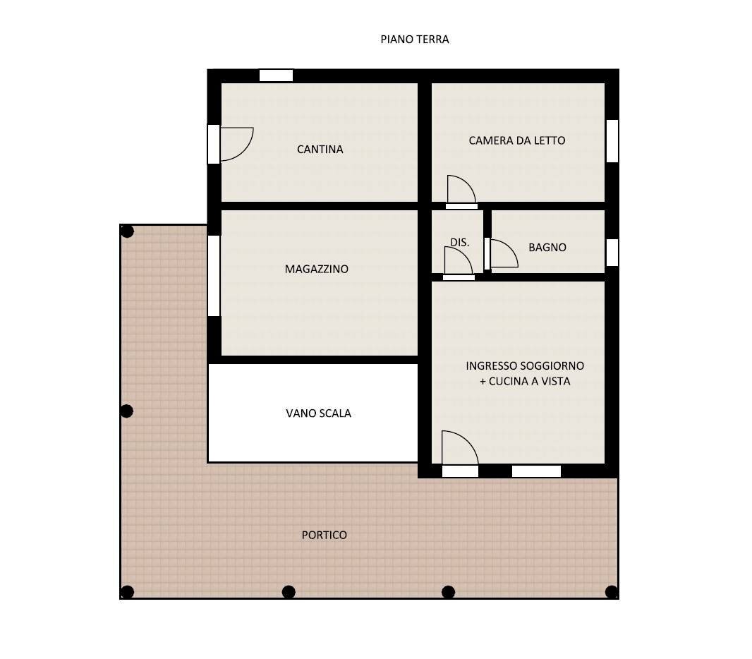 Foto 48 - Casa semi indipendente Via Villa De Luca
 
12, Bellante - planimetria 1