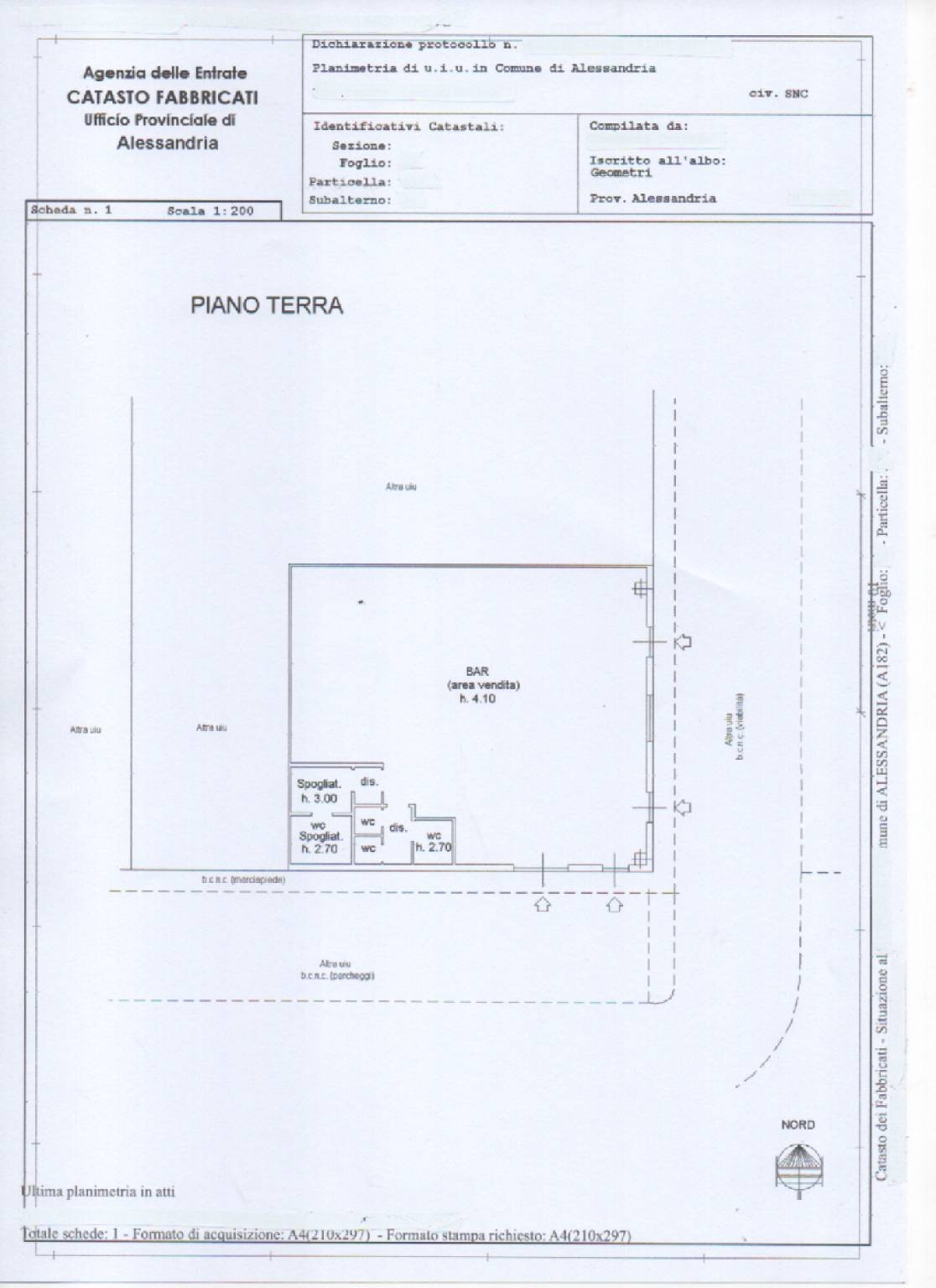 Shop via Torino, 1A, Alessandria - floor plans 1