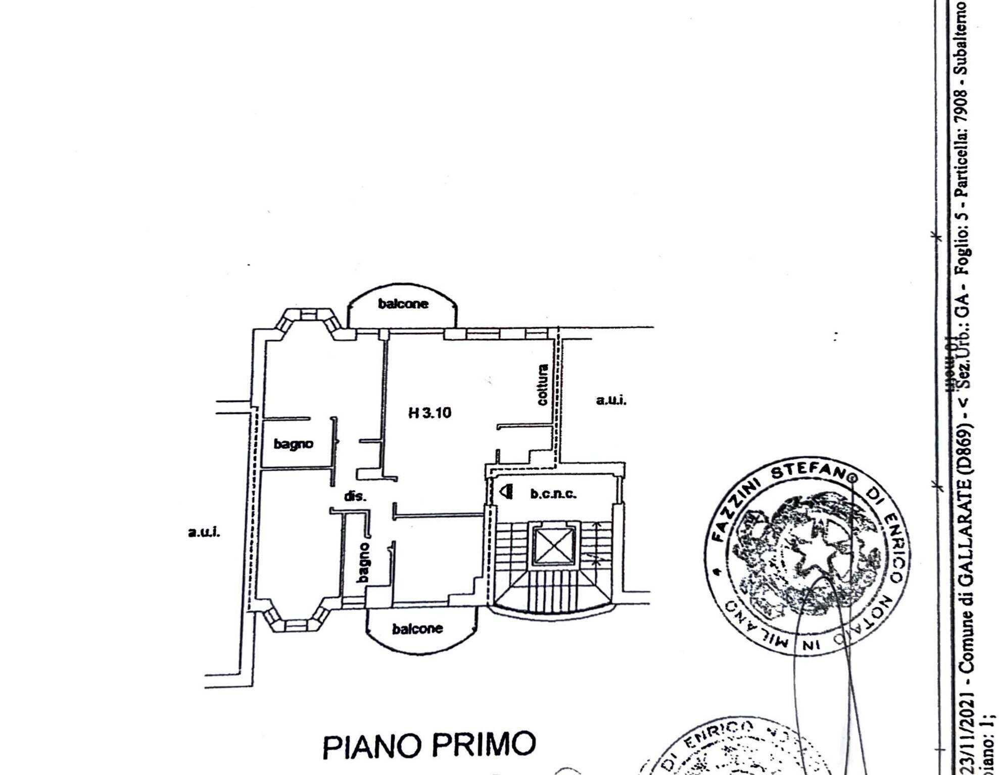 Quadrilocale via Antonio Fogazzaro, 2, Gallarate - planimetria 1