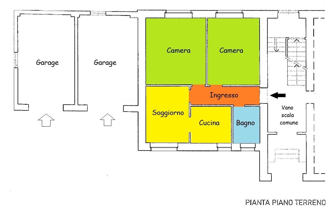 Trilocale via Valdieri, 2, Borgo San Dalmazzo - planimetria 1