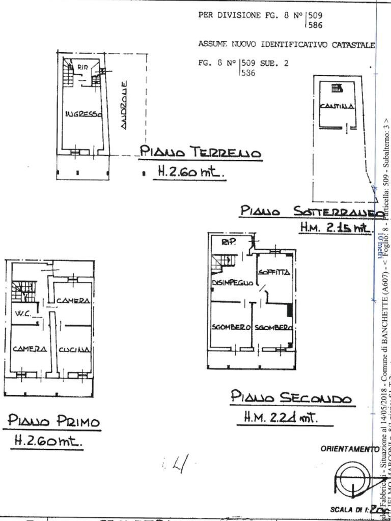 Semi-detached house Via Guglielmo Marconi, Banchette - floor plans 1