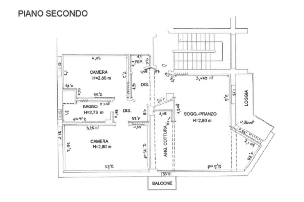 Trilocale Via Roma, Calderara di Reno - planimetria 1