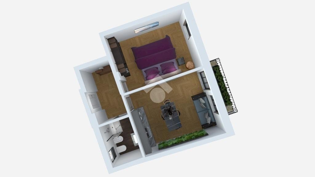 Bilocale Via G. Lupo, Grugliasco - planimetria 1