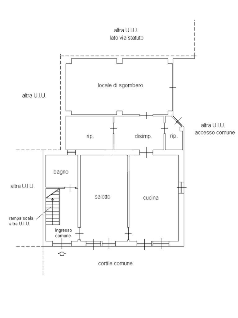 Casa semi indipendente Via Dello Statuto, Volvera - planimetria 1