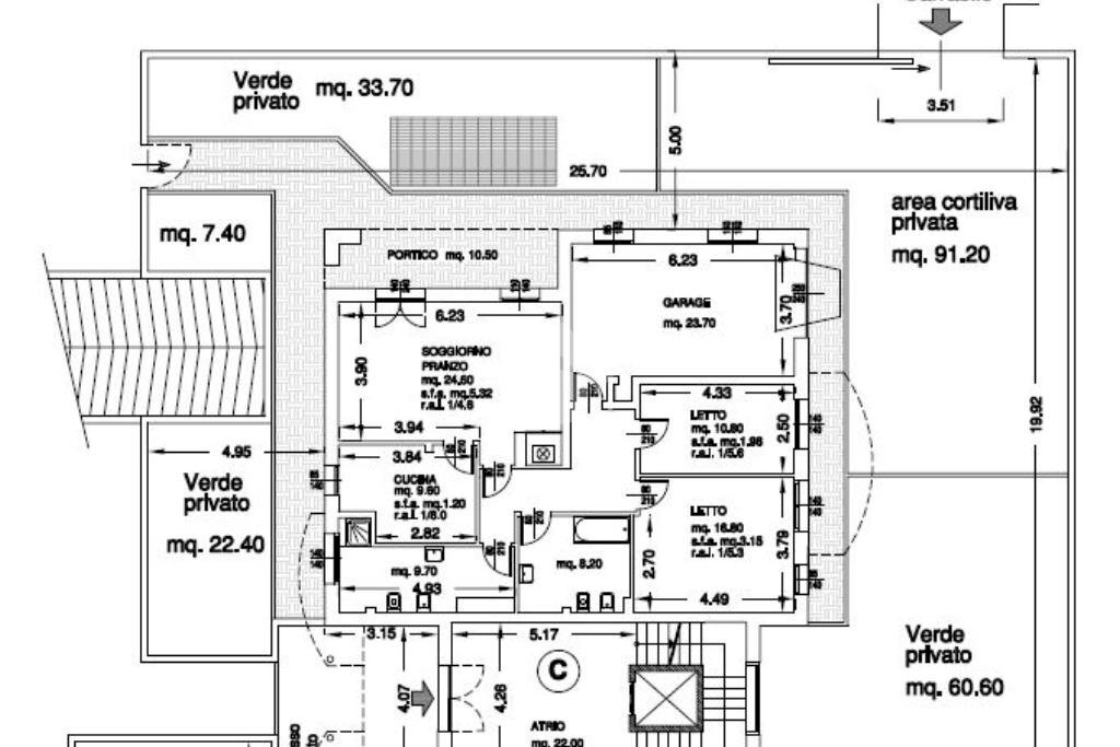Four-room apartment Via Carlo Collodi, Marano sul Panaro - floor plans 1