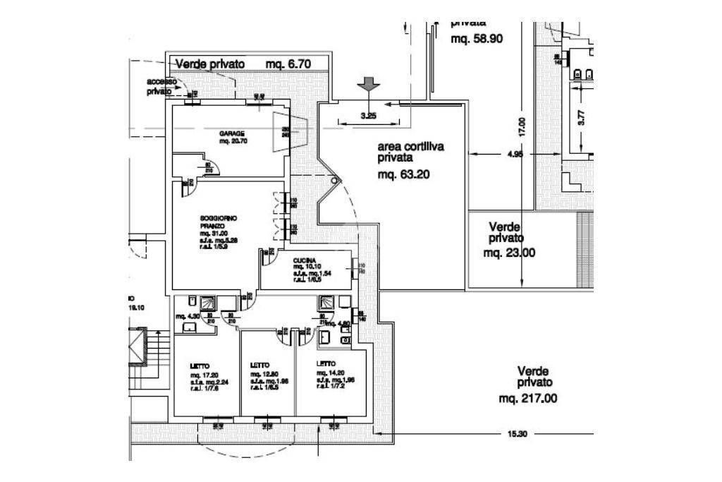 Four-room apartment Via Carlo Collodi, Marano sul Panaro - floor plans 1