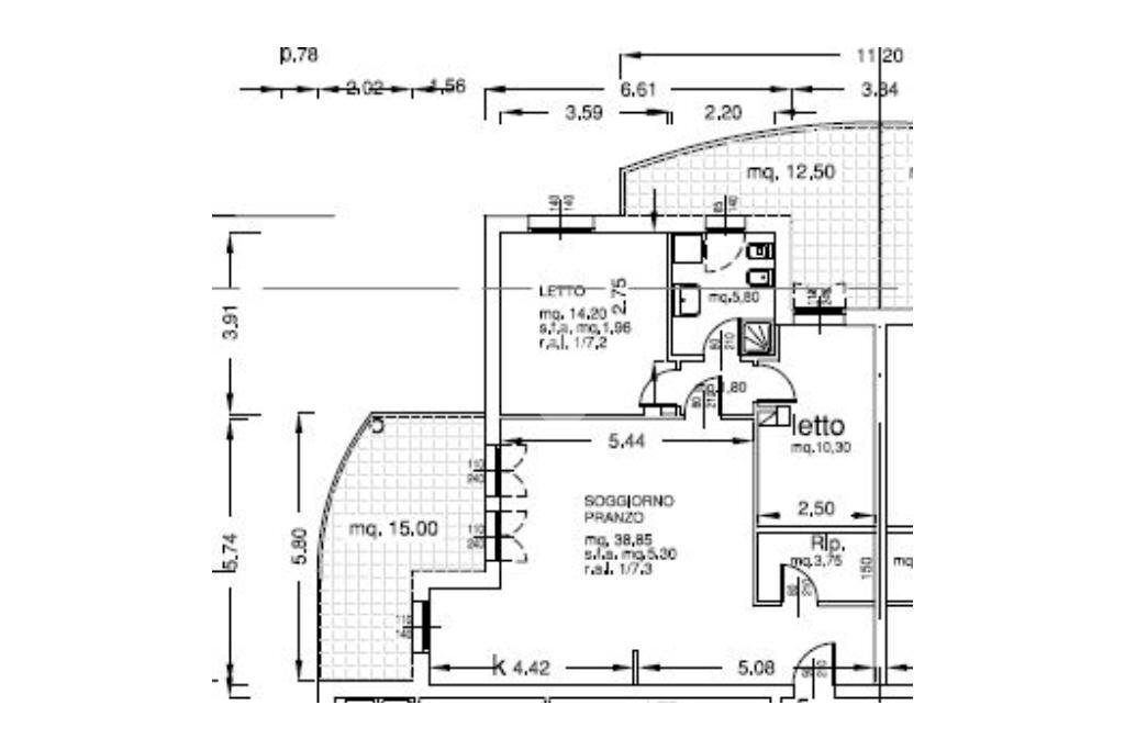 Three-room apartment Via Carlo Collodi, Marano sul Panaro - floor plans 1