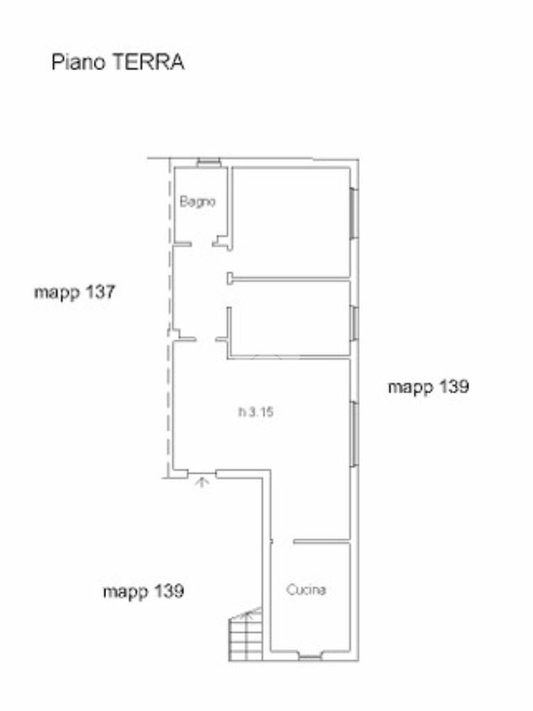 Trilocale Via Ludovico Sforza, Galliate - planimetria 1