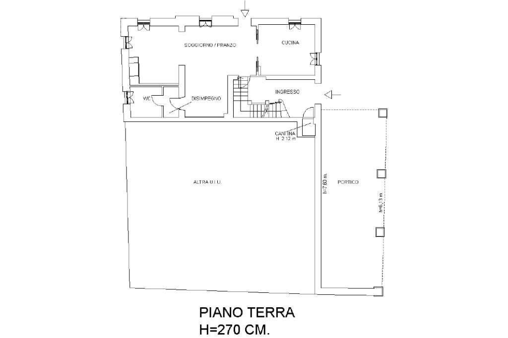 Portion of a house Via Paradigna, Parma (neighborhood Paradigna) - floor plans 1