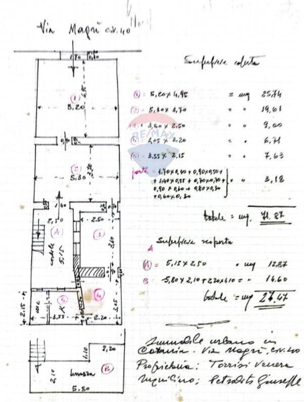 Pianta 2D - Semi-detached house Via Magri'
 
40, Catania - floor plans 1
