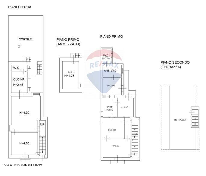 Pianta 2D - Independent house via antonino paternò di san giuliano
 
67-69, Giarre - floor plans 1