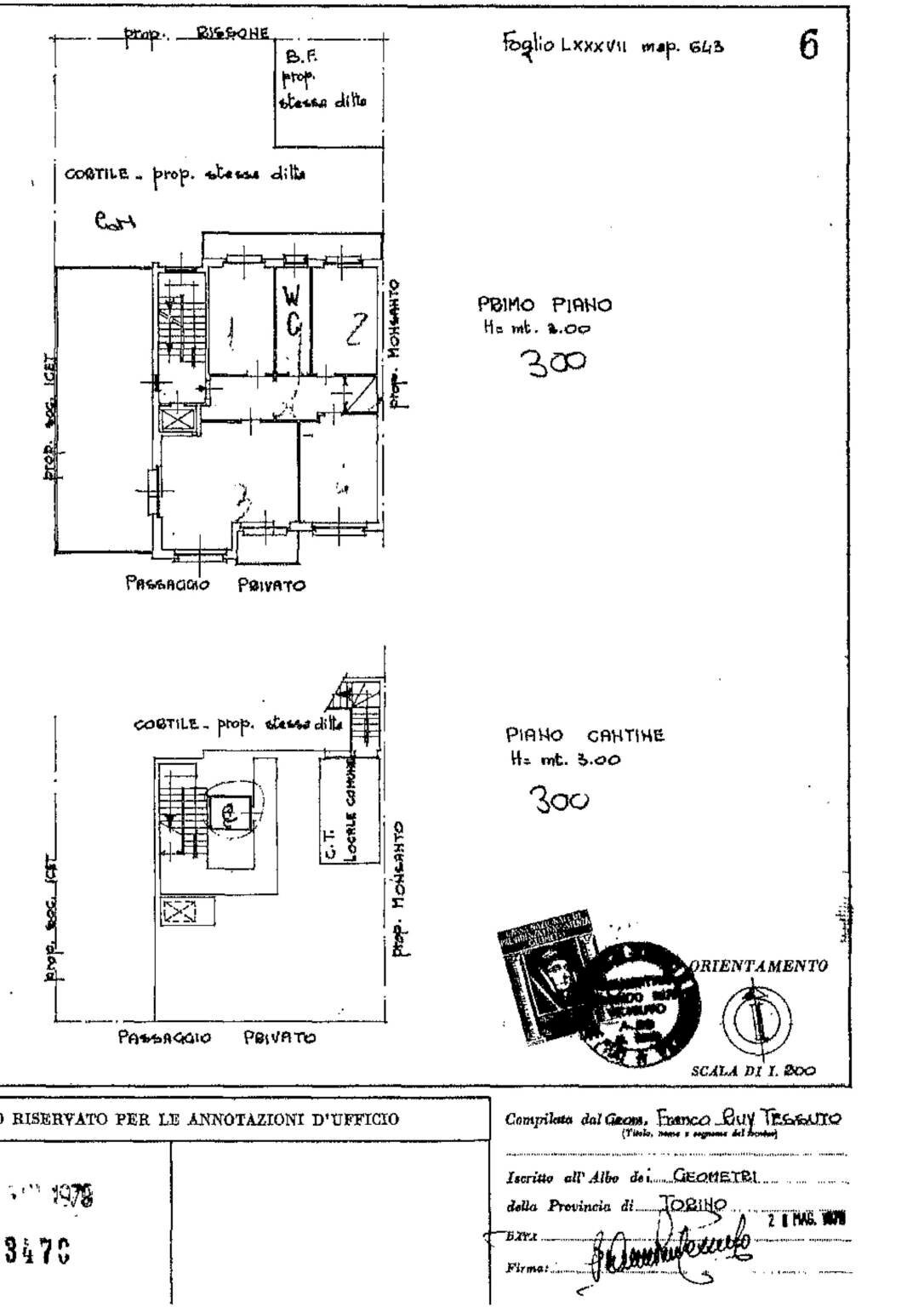 Four-room apartment via Tripoli, 10/20, Torino (neighborhood Santa Rita) - floor plans 1