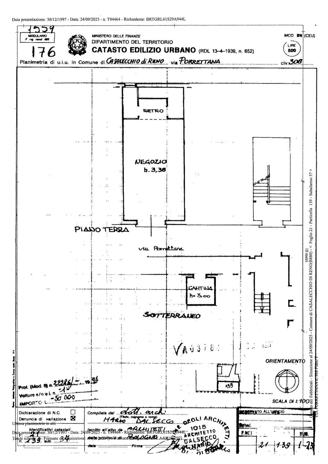 Shop via Porrettana, 308, Casalecchio di Reno - floor plans 1