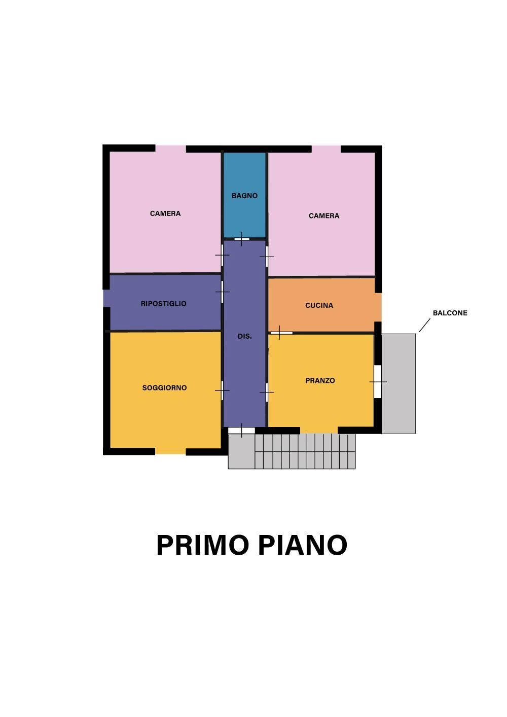 Quadrilocale via Guglielmo Marconi, Predappio - planimetria 1