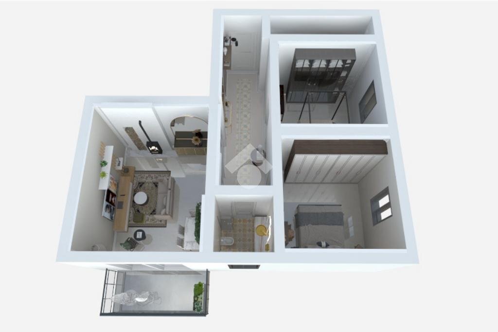 Trilocale Via Giuseppe Parini, Abbiategrasso - planimetria 1