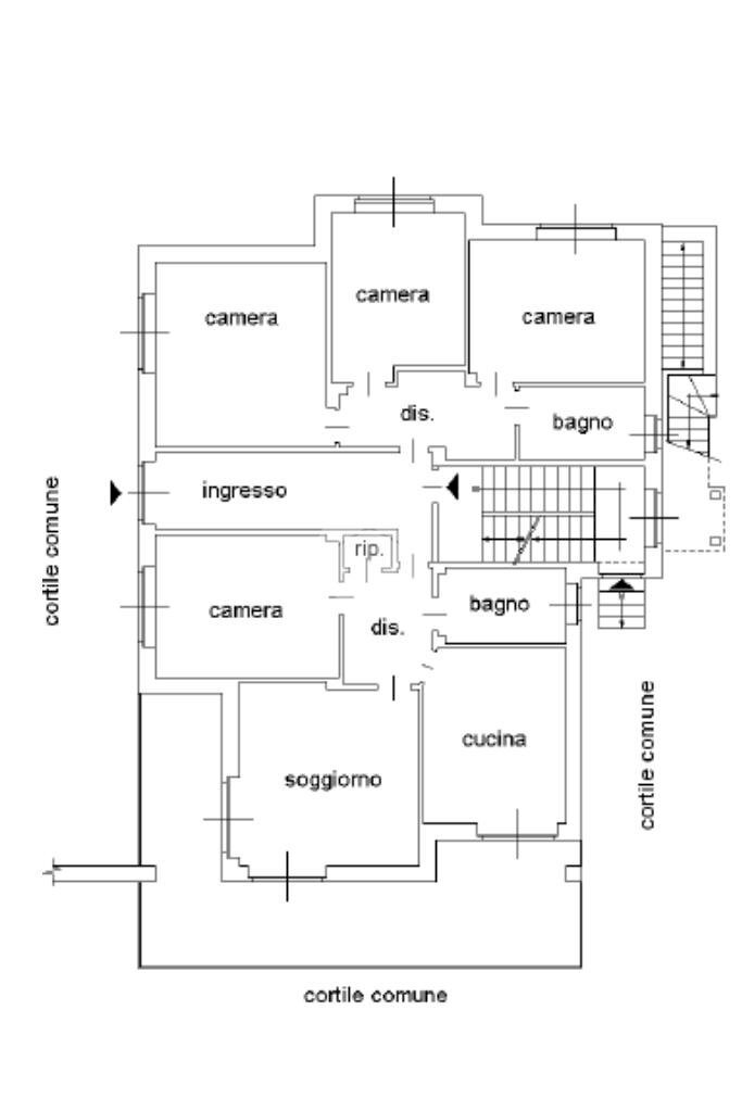 Three-family Villa Via Monte Grappa, Piossasco - floor plans 1