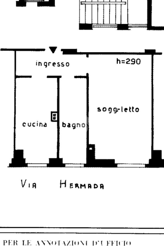 Monolocale Via Hermada, Milano (zona Niguarda) - planimetria 1