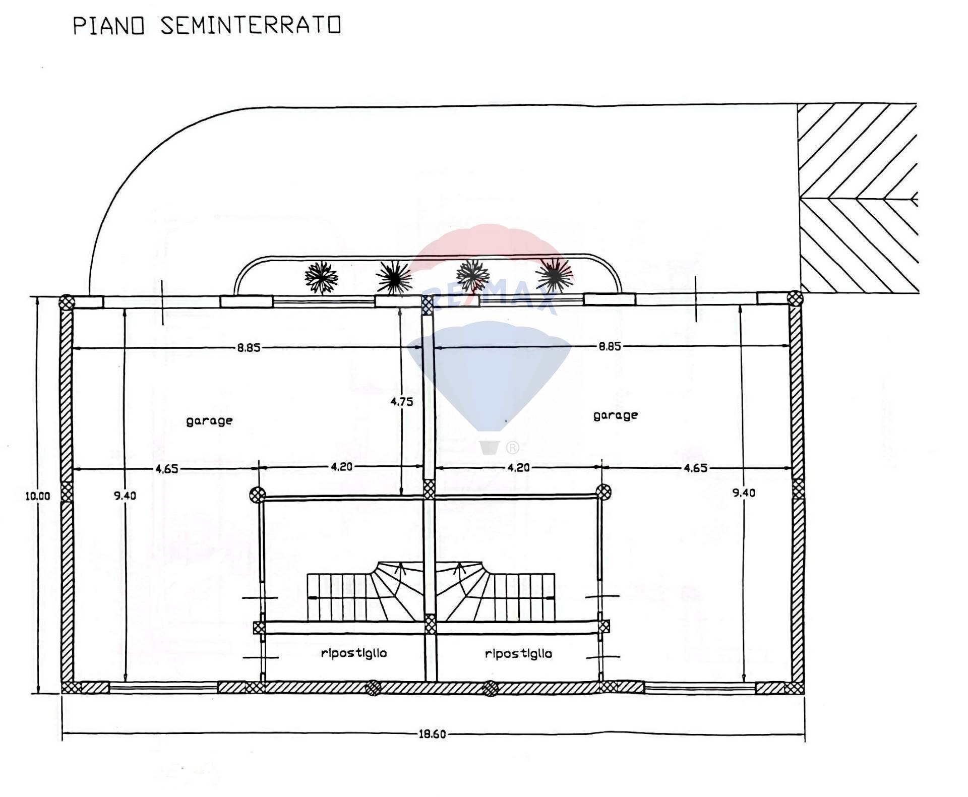 Pianta di Progetto P. Seminterrato - Semi-detached house Via Etnea
 
SNC, Acquedolci - floor plans 1