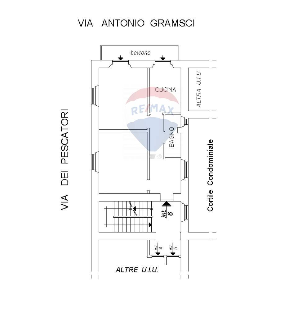 Pianta 2D - Trilocale via Gramsci
 
44, Anzio - planimetria 1