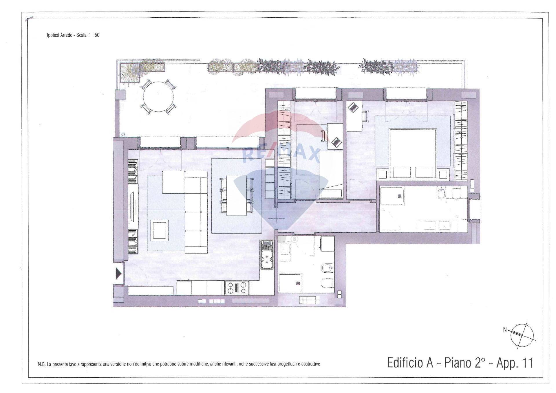 Pianta 2D - Three-room apartment Via Turati
 
1, Biassono - floor plans 1