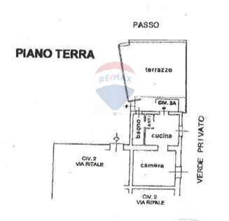 Pianta 2D - Bilocale Via Ritale
 
2/A, Genova - planimetria 1