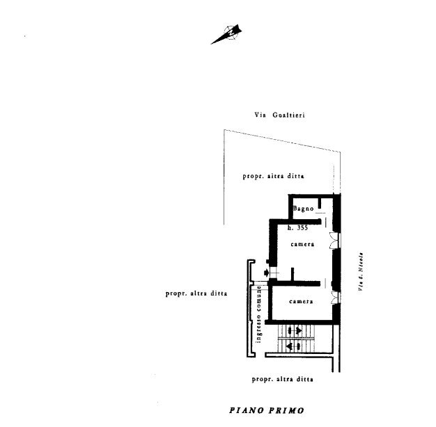 Two-room apartment Via San Nicola, 20, Saluzzo - floor plans 1