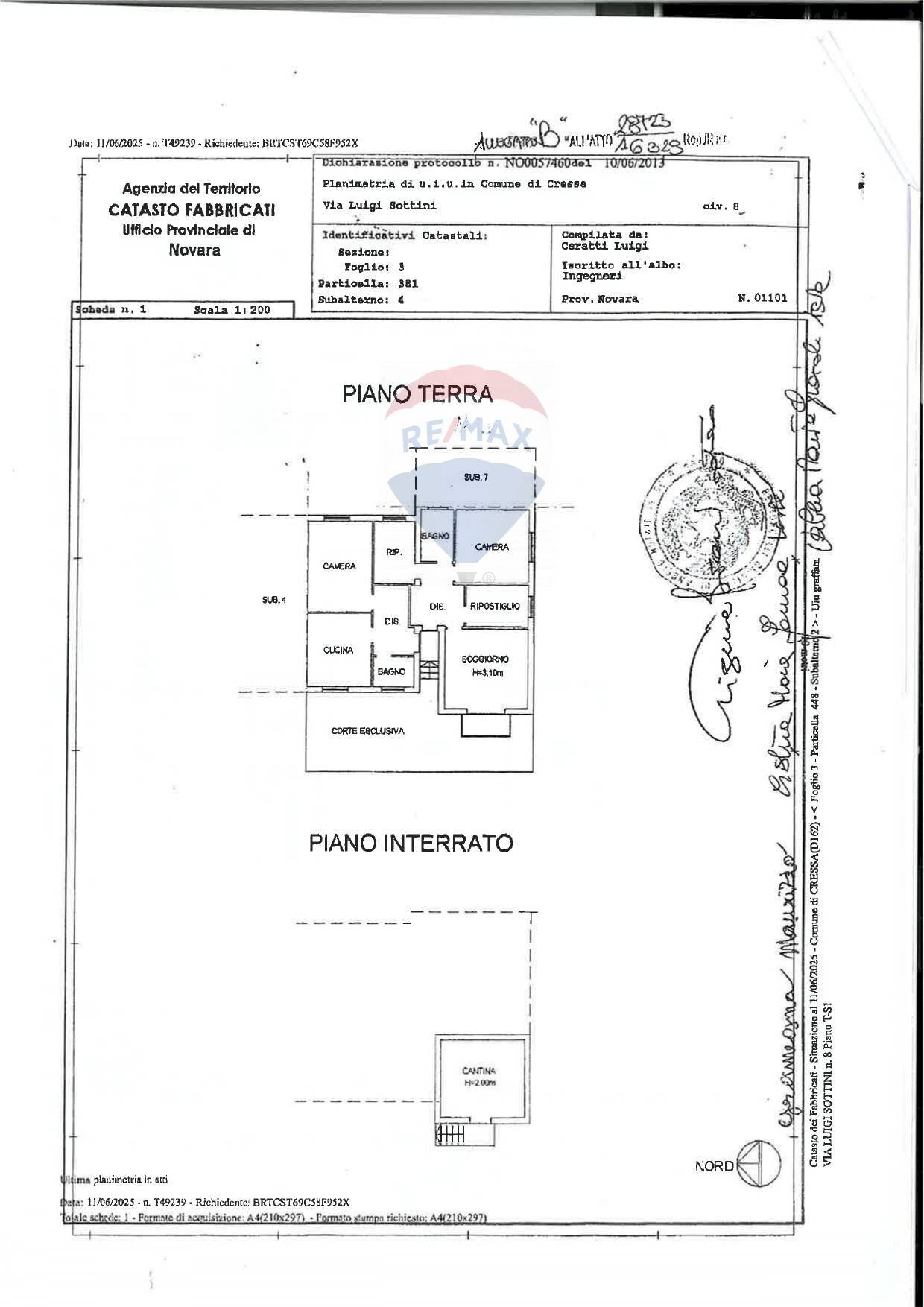 Pianta 2D - Casa semi indipendente VIA LUIGI SOTTINI
 
8, Cressa - planimetria 1