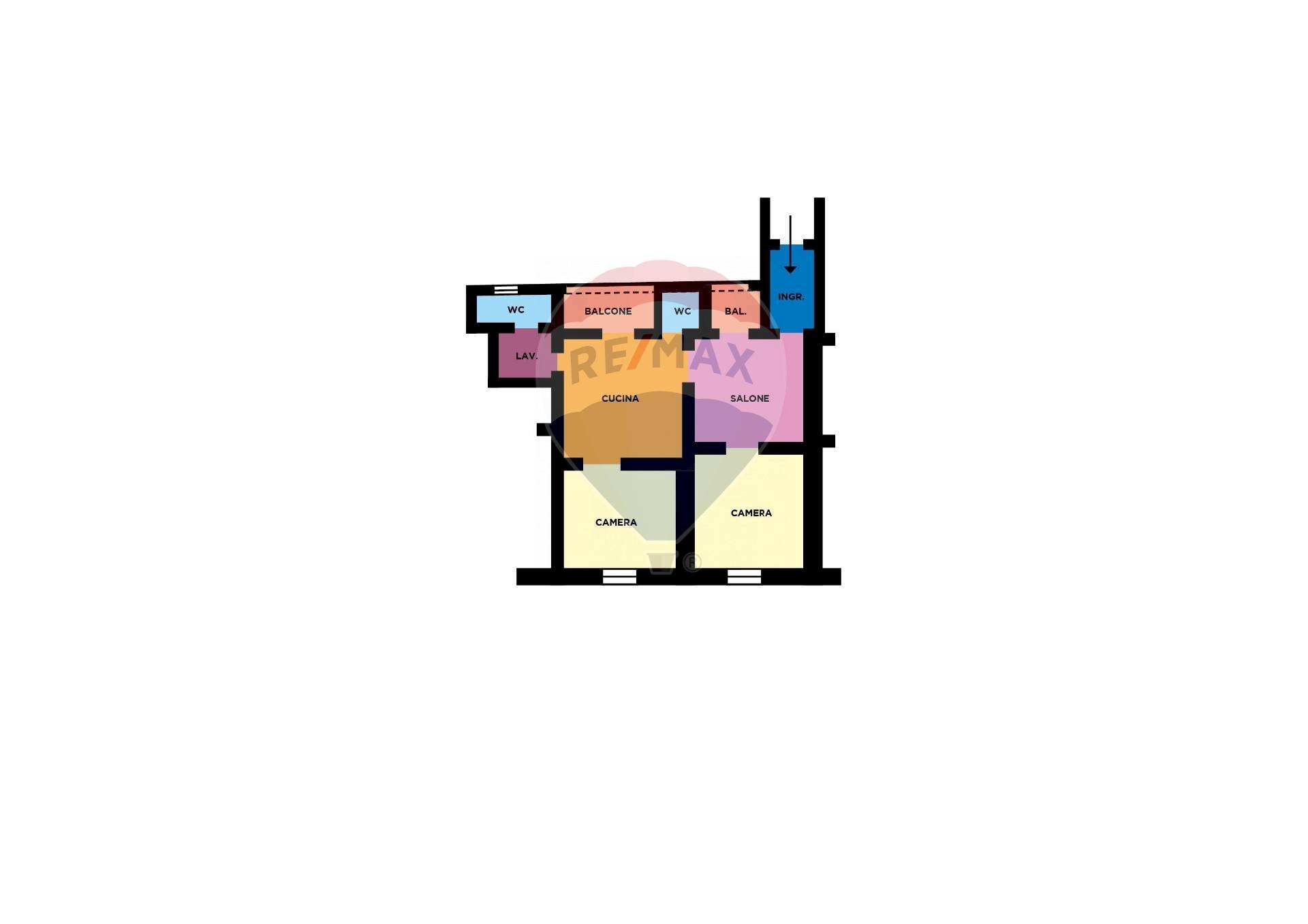 Pianta 2D - Quadrilocale Via Ottavio Morisani
 
45, Napoli - planimetria 1