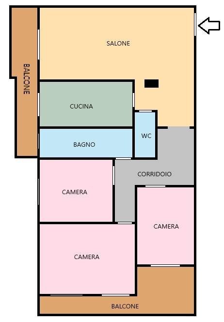 Foto 58 - Four-room apartment via giovanni amendola
 
112, Mentana - floor plans 1