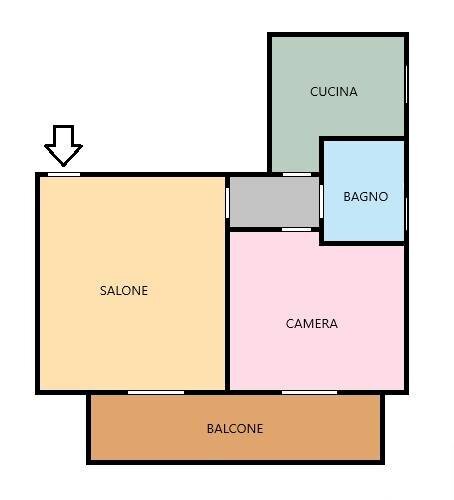 Foto 42 - Bilocale Via Luigi Gastinelli
 
208, Roma - planimetria 1