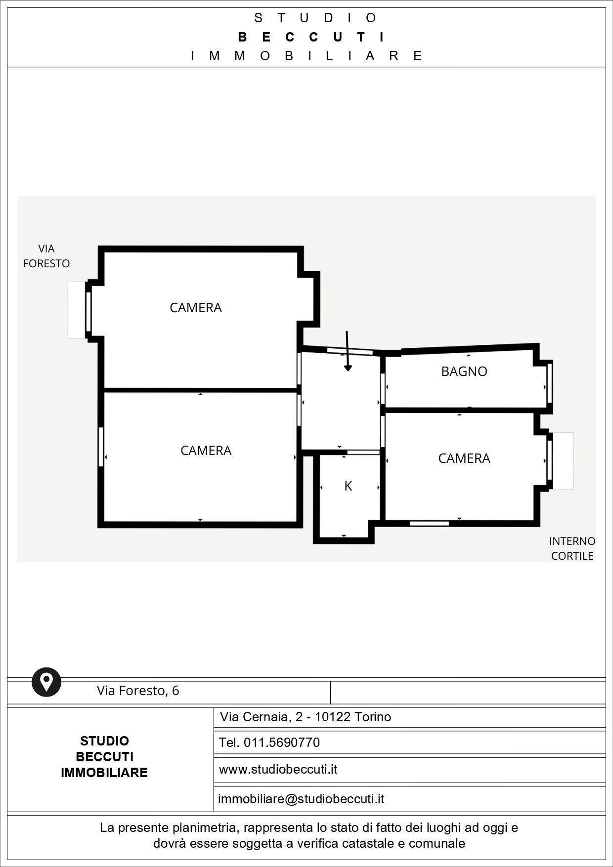 Foto 22 - Three-room apartment Via Foresto
 
6, Torino - floor plans 1