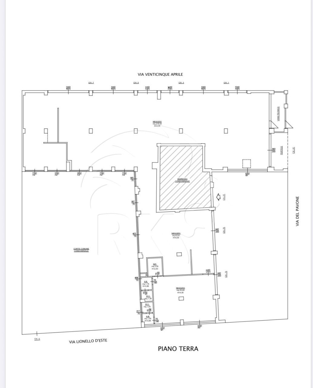 IMG_9648.jpeg - Locale Commerciale VIA del PAVONE 73, Ferrara - planimetria 1