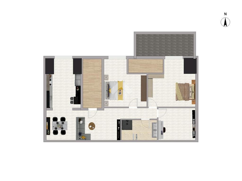 Four-room apartment Via Leopoldo Fagnani, Sedriano - floor plans 1