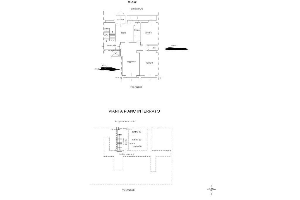 Four-room apartment Viale Matteotti, Chivasso - floor plans 1