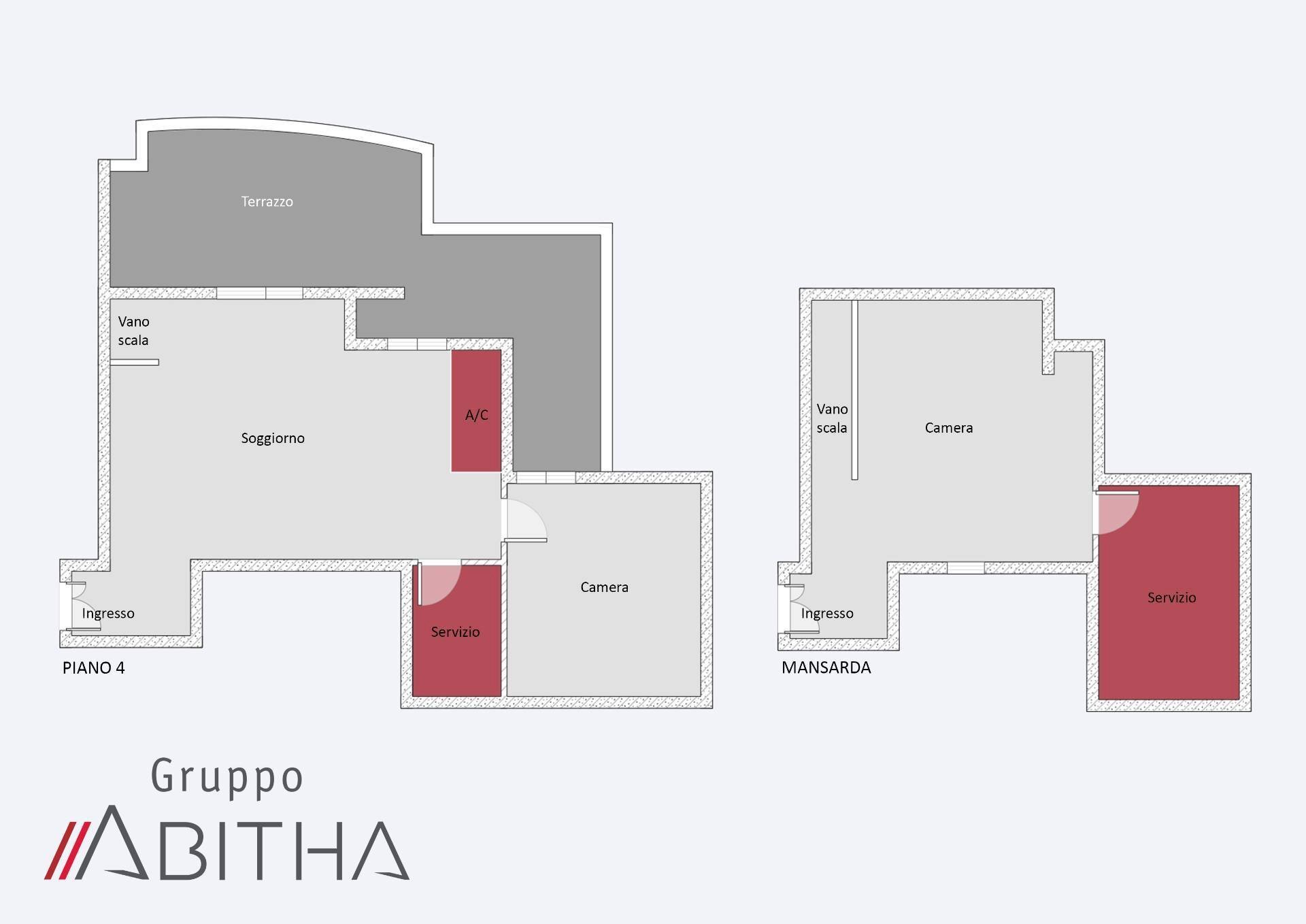 Attico Viale Gianluigi Bonelli, Roma - planimetria 1