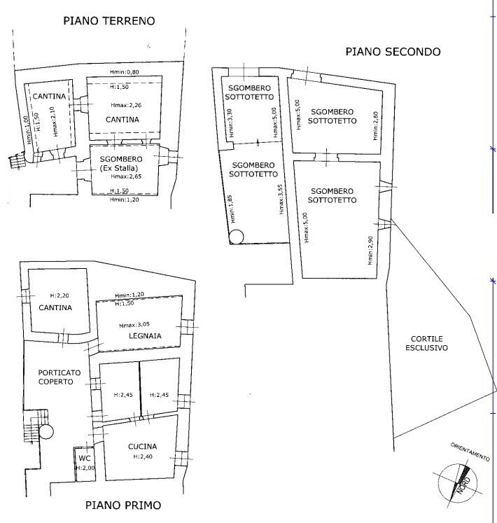 Casa semi indipendente Borgata Grange, Snc, Prazzo - planimetria 1