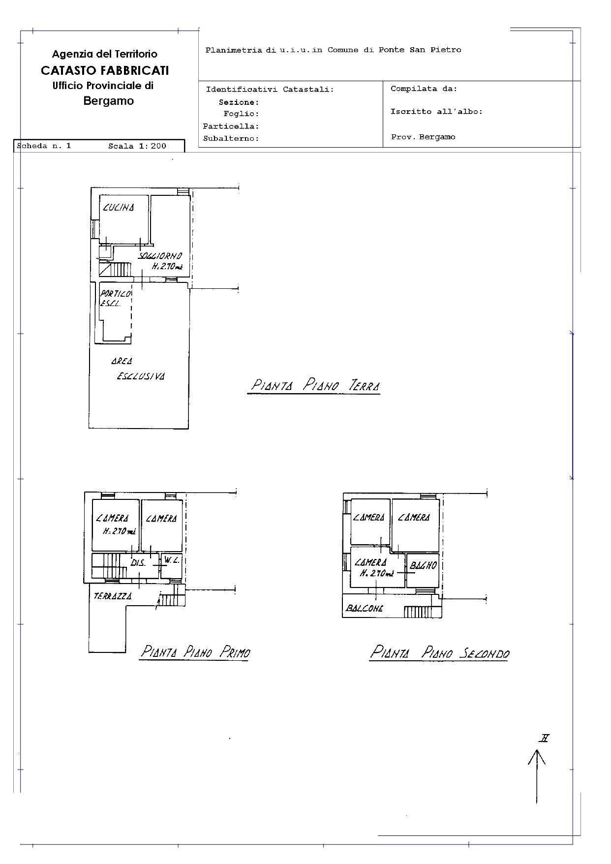 Foto 35 - Semi-detached house via don allegrini, Ponte San Pietro - floor plans 1
