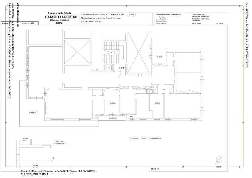 Foto 42 - Appartamento Via Dei Monti Parioli, Roma - planimetria 1