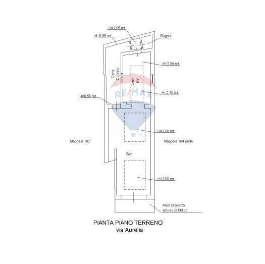 Pianta 2D - Bar Tavola Calda - Fredda via aurelia sud
 
153, Viareggio - planimetria 1
