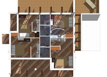 Pianta 3D - Appartamento via Piano
 
11, Rodi Garganico - foto 60