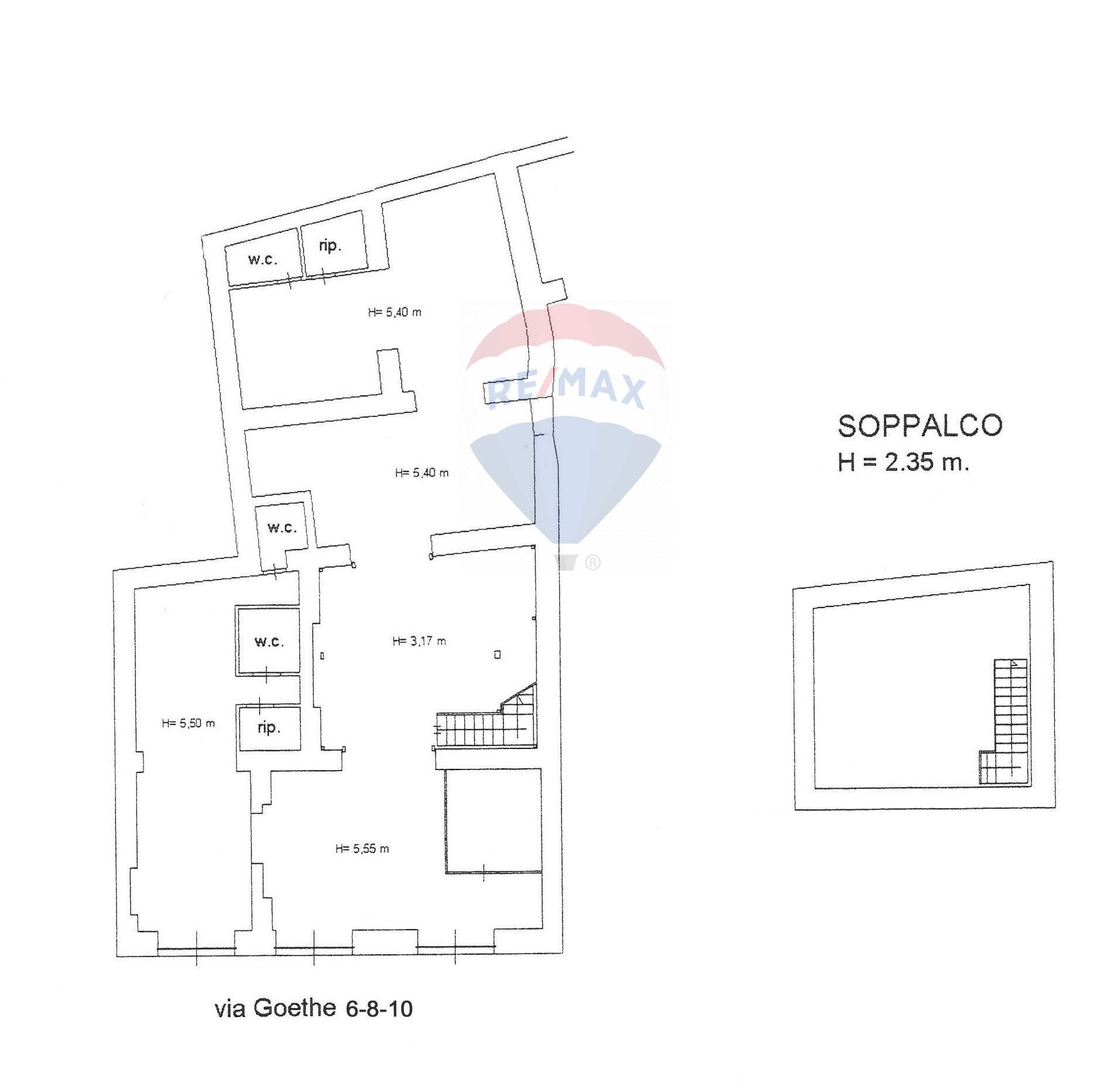 Pianta 2D - Negozio Via Goethe
 
6-8-10, Palermo - planimetria 1