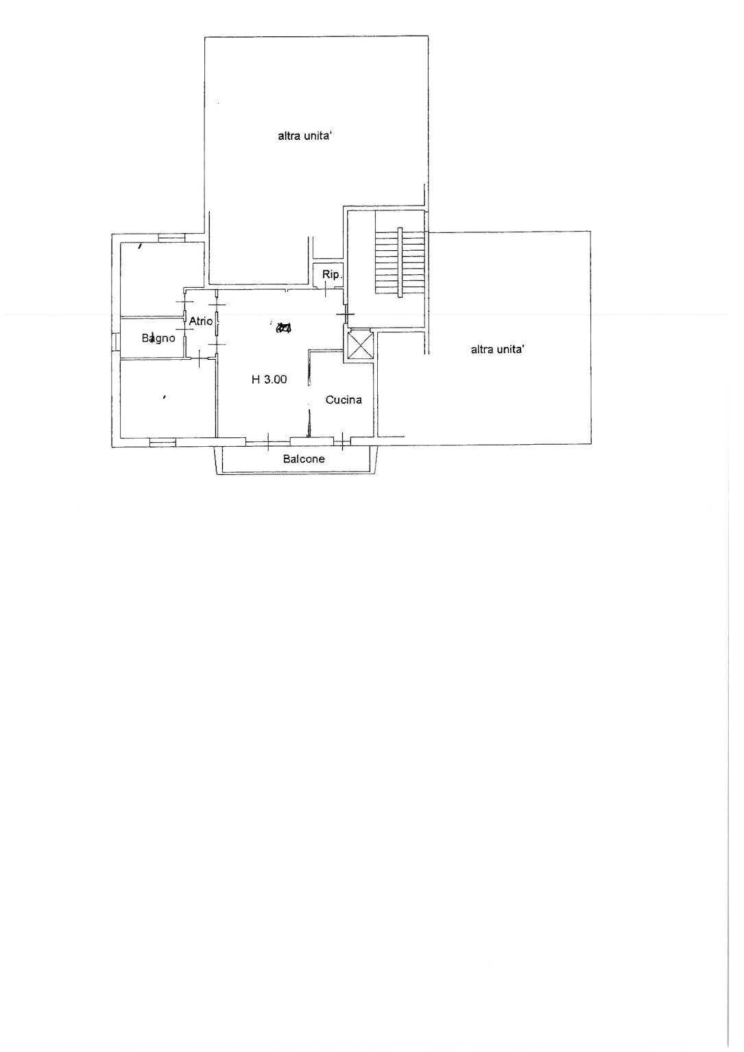 Three-room apartment via Altipiano d'Asiago, Brescia - floor plans 1
