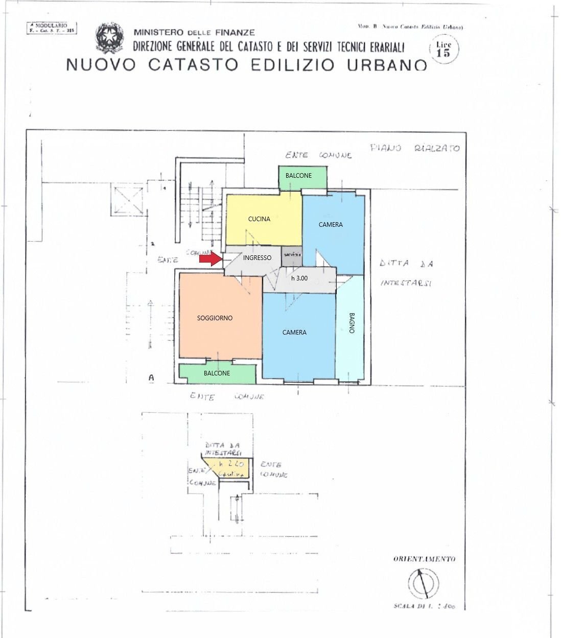 Trilocale via Antonio Gramsci, Rozzano - planimetria 1