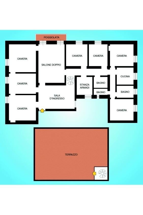 Appartamento corso Firenze, Genova - planimetria 1