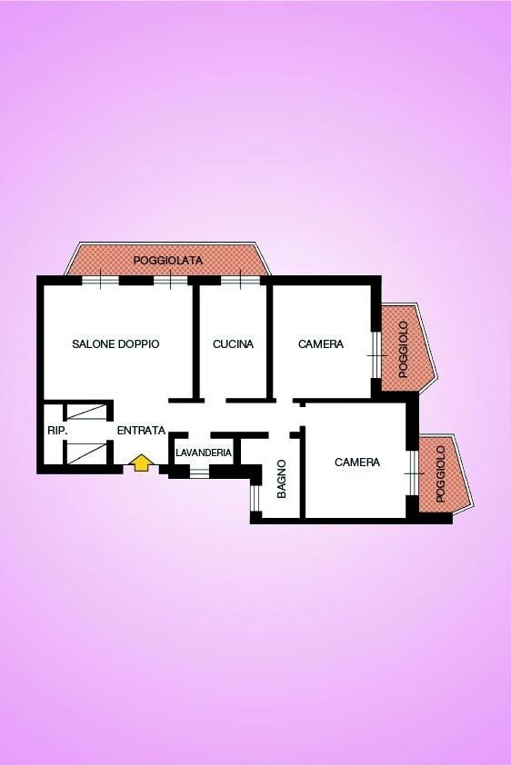 Apartment via Giovanni Bettolo, Camogli - floor plans 1